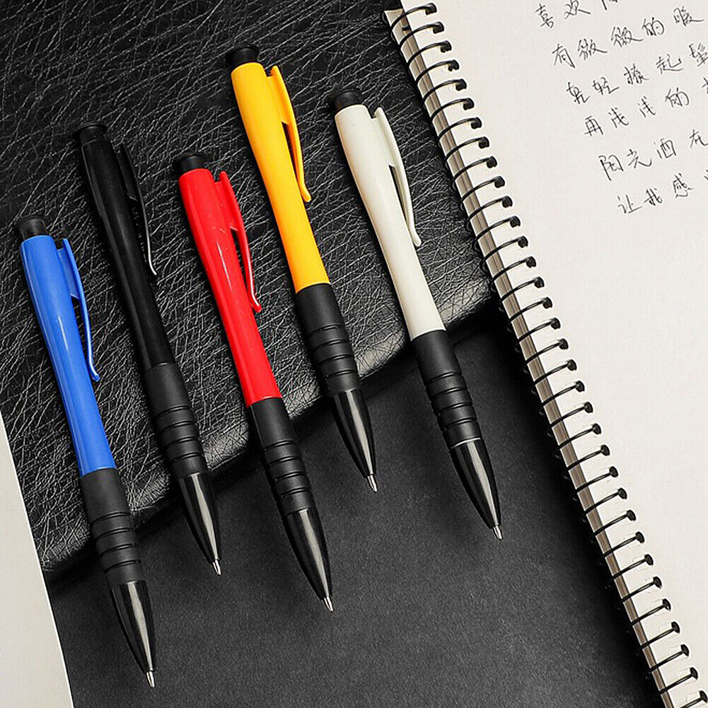 US 200 Pack Bulk Wholesale Lot Ink Pens Ball Point Plastic Retractable Black Ink