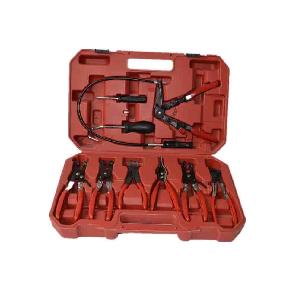 US 10Pc Flexible Hose Clamp Pliers Wire Long Reach Fuel Oil Water Hose Remover T