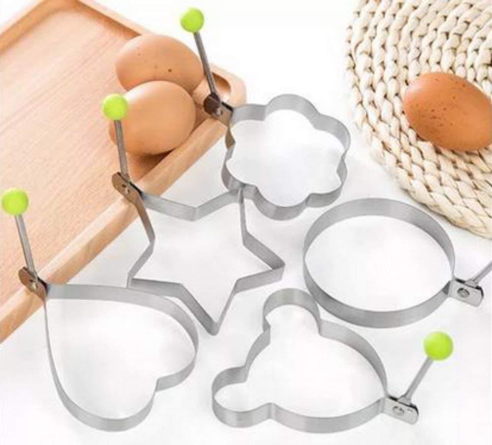 5Pcs Fried Egg Non Stick Stainless Steel Pancake Ring Mold Cooking Kitchen Tools