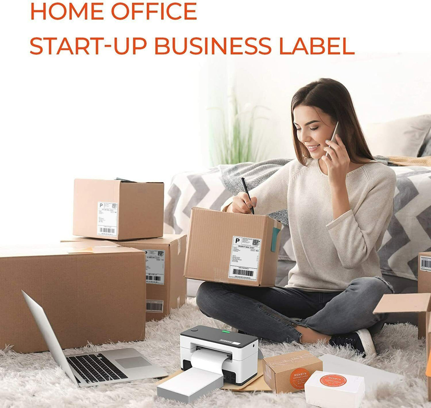 1000 4x6 Fanfold Thermal Labels Direct Shipping Label for Zebra Rollo Printers