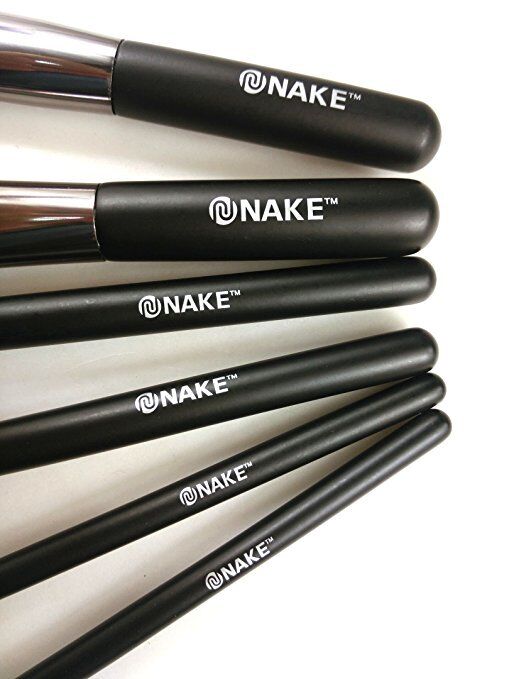 NAKE 6 pc Professional Mini Travel Makeup Goat Hair Makeup Brush Set with Bag