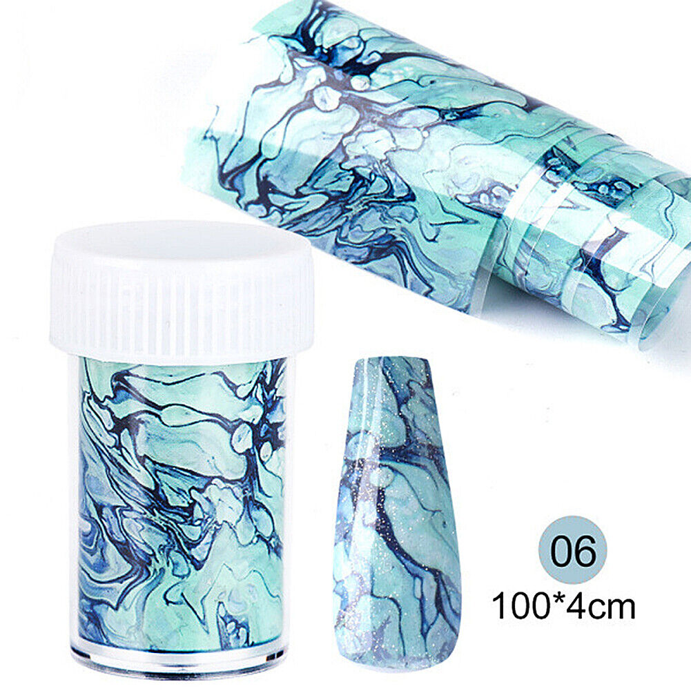 10 Pack 3FT Galaxy/Marble/Flower/Butterfly Nail Decal Nail Art Sticker Decor US