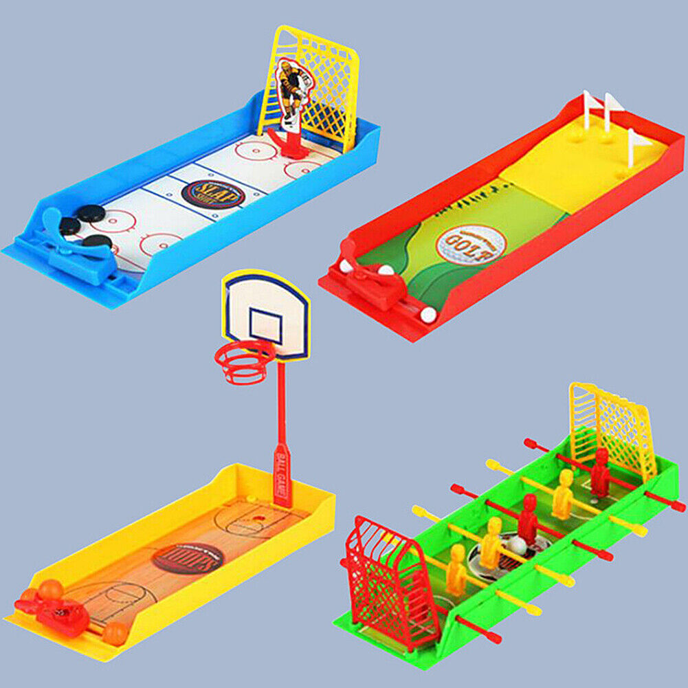 4 Pack US Finger Game Basketball Hockey Football Hoop Ball Shoot Sport Table Toy