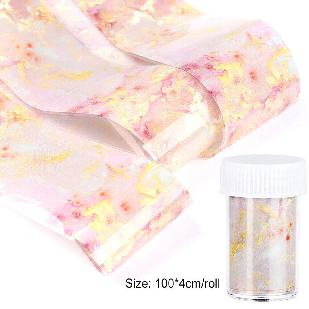 10 Pack 3FT Galaxy/Marble/Flower/Butterfly Nail Decal Nail Art Sticker Decor US