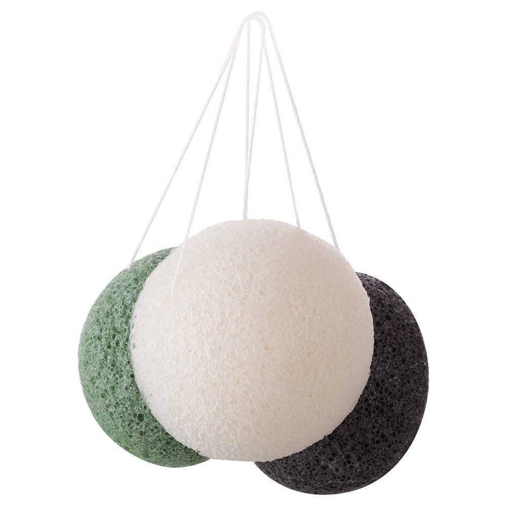 6 Pack Konjac Konnyaku Facial Puff Face Cleanse Washing Sponge Exfoliator Fiber