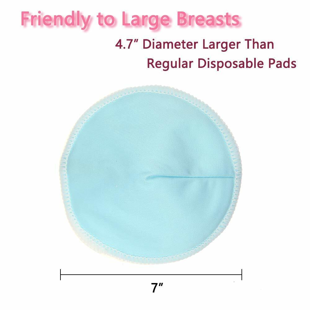 US 14 Bamboo Nursing Breast Nipple Pads Washable Pads with Wash Bags Leak-Proof
