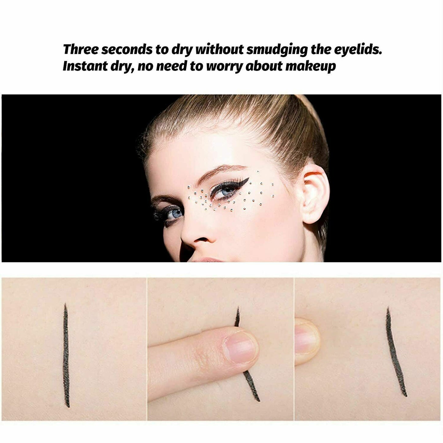US 12 Colors Liquid Eyeliner Pen Set Matte Waterproof Smudge-Proof Smooth Vivid