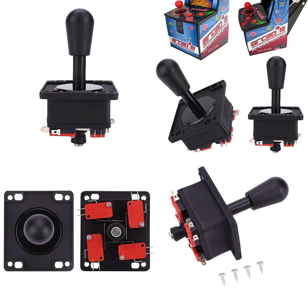 Happ American Competition Style Arcade Joystick BLACK 4/8 Way Elliptical Handle