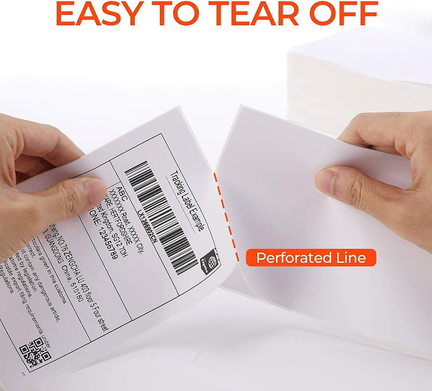 1000 4x6 Fanfold Thermal Labels Direct Shipping Label for Zebra Rollo Printers