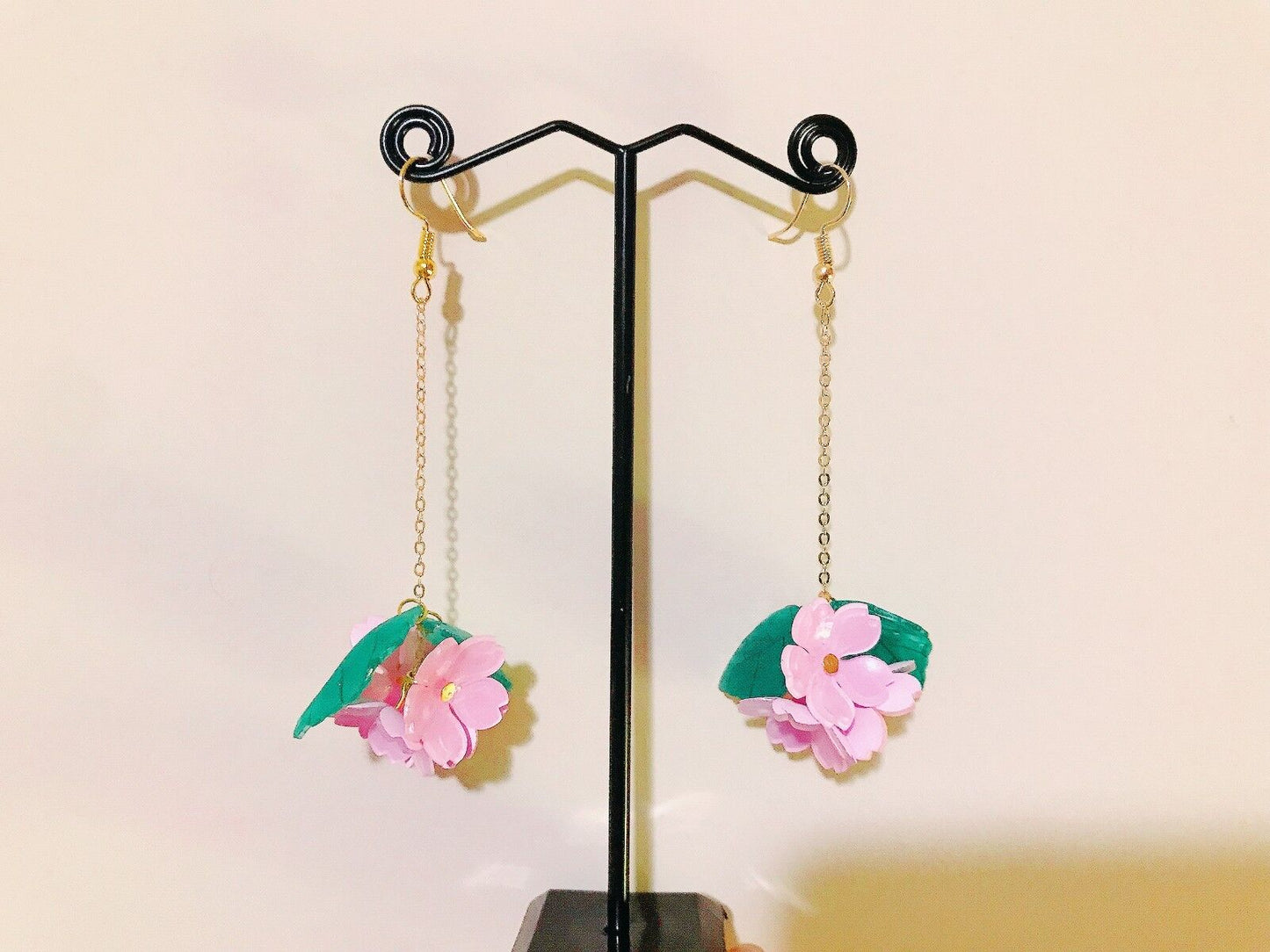 Made in the USA! Magik "Sakura Boutique" Handmade Cherry Blossom Drop Earring