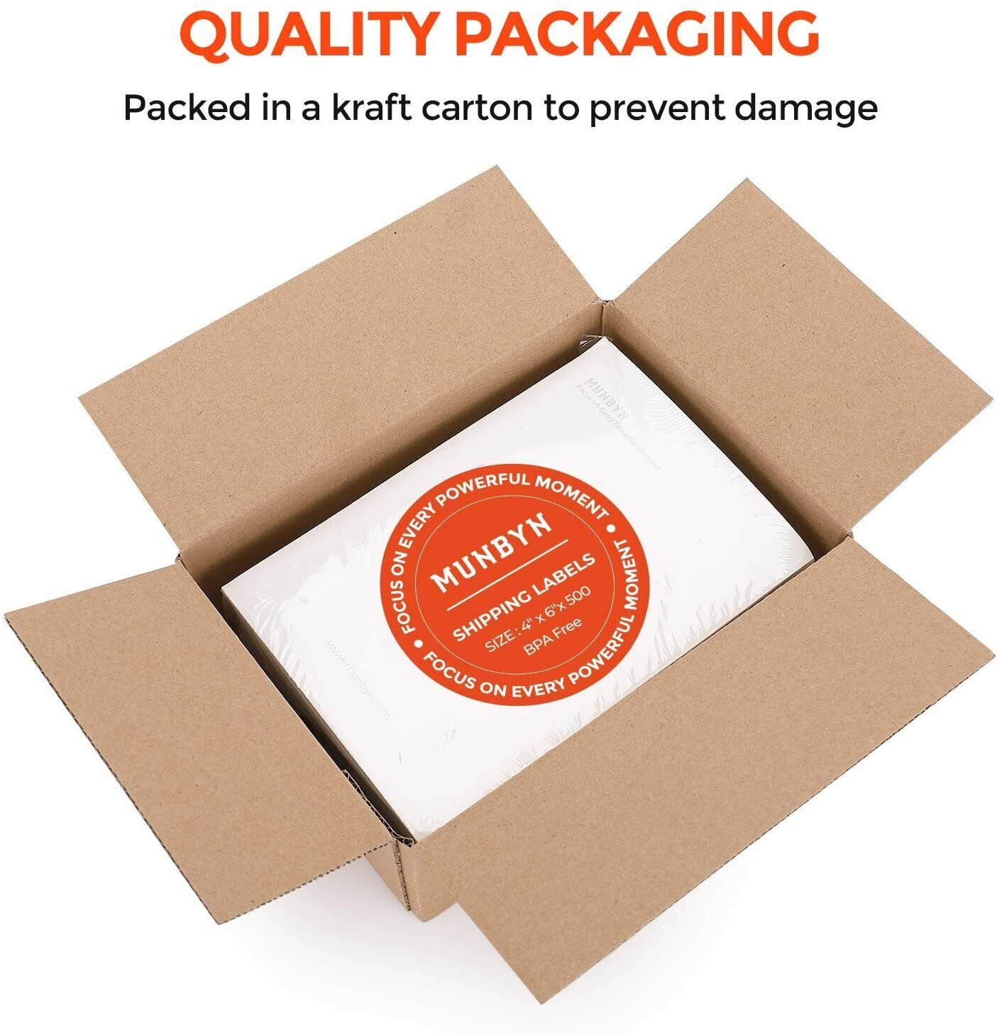 1000 4x6 Fanfold Thermal Labels Direct Shipping Label for Zebra Rollo Printers