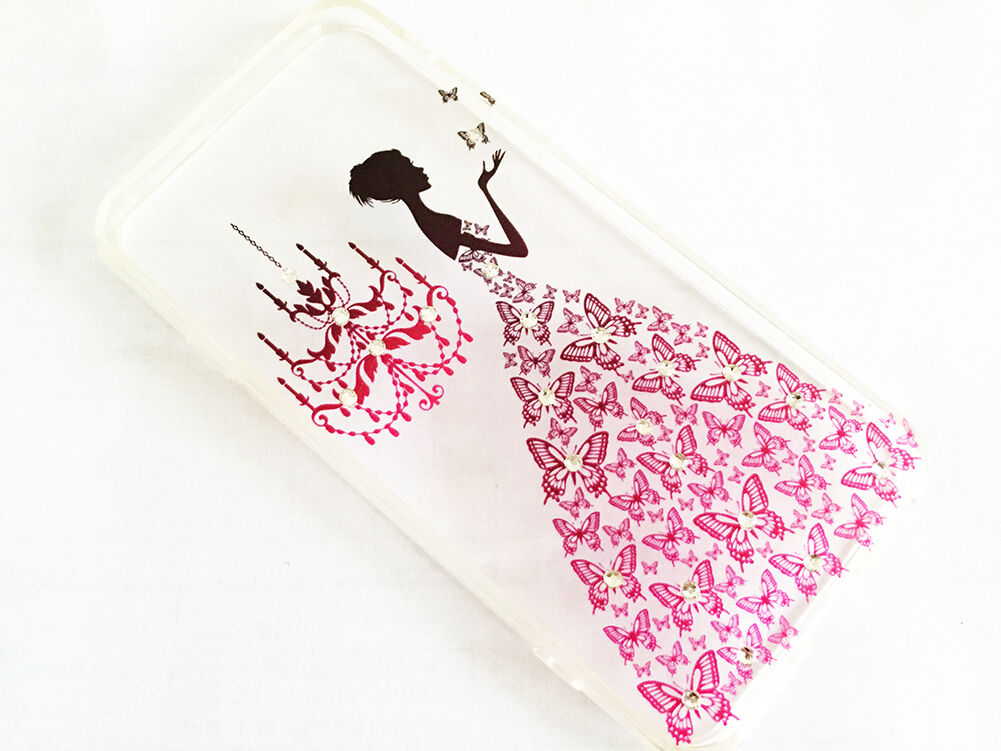 Silicone Gel Soft Clear Crystal Case Cover for Iphone 6 4.7'' Purple Skirt Girl