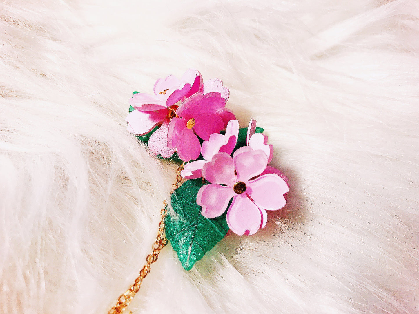 Magik "Cherry Blossom Boutique" Sakura 3D Shrinky Dinks DropEarring