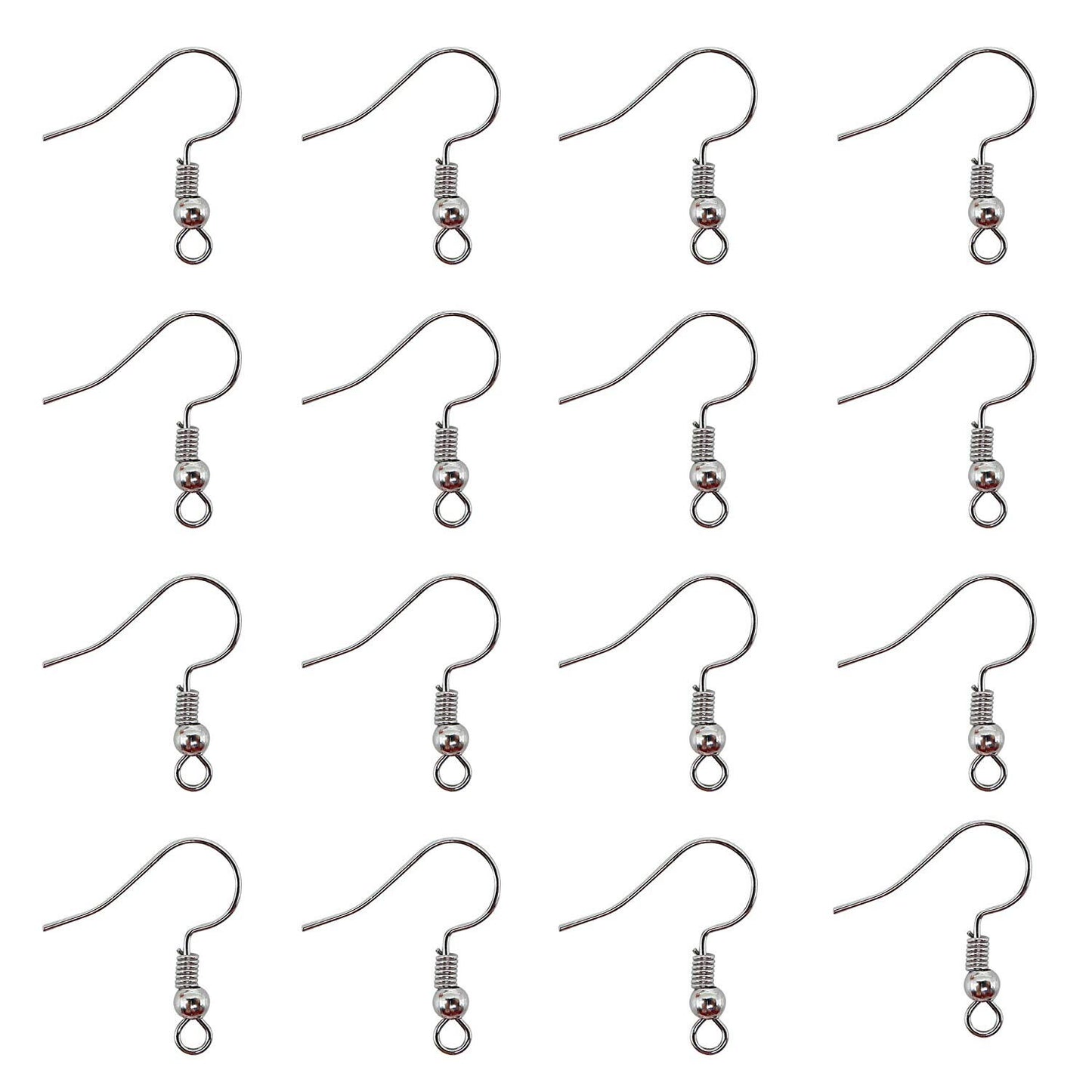 US 100-200 DIY JEWELRY Making Findings Earring Hook Coil Ear Wire French Hook
