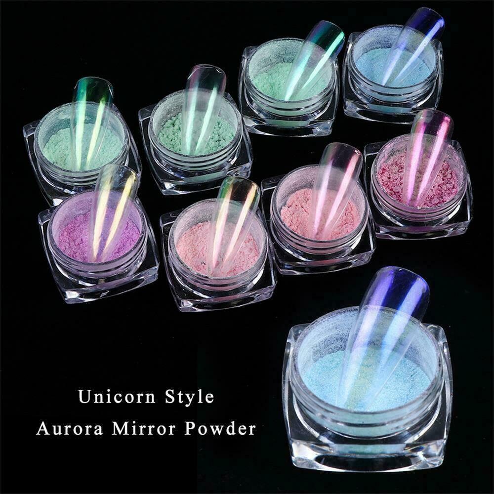 US Glitter Holographic Mirror Nail Art Powder Ultra-thin Aurora Mermaid Pigment