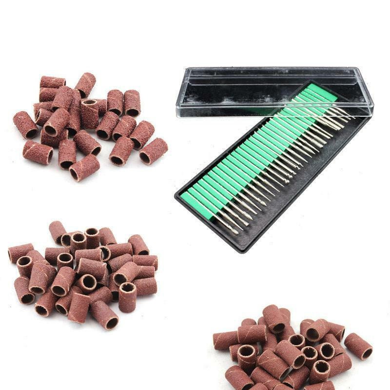 US 100-200 Pcs Nail Sanding Ring Grinding Head polisher Supplies Manicure tool