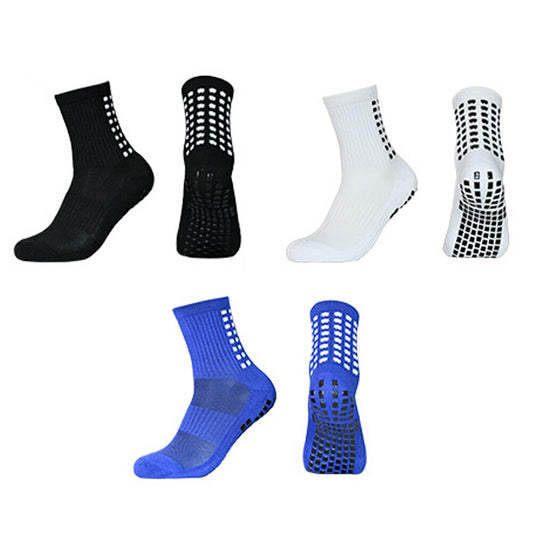 US 3-6 Pairs Sport Socks Anti Slip W/Grip Soccer Boy Football Basketball Sock