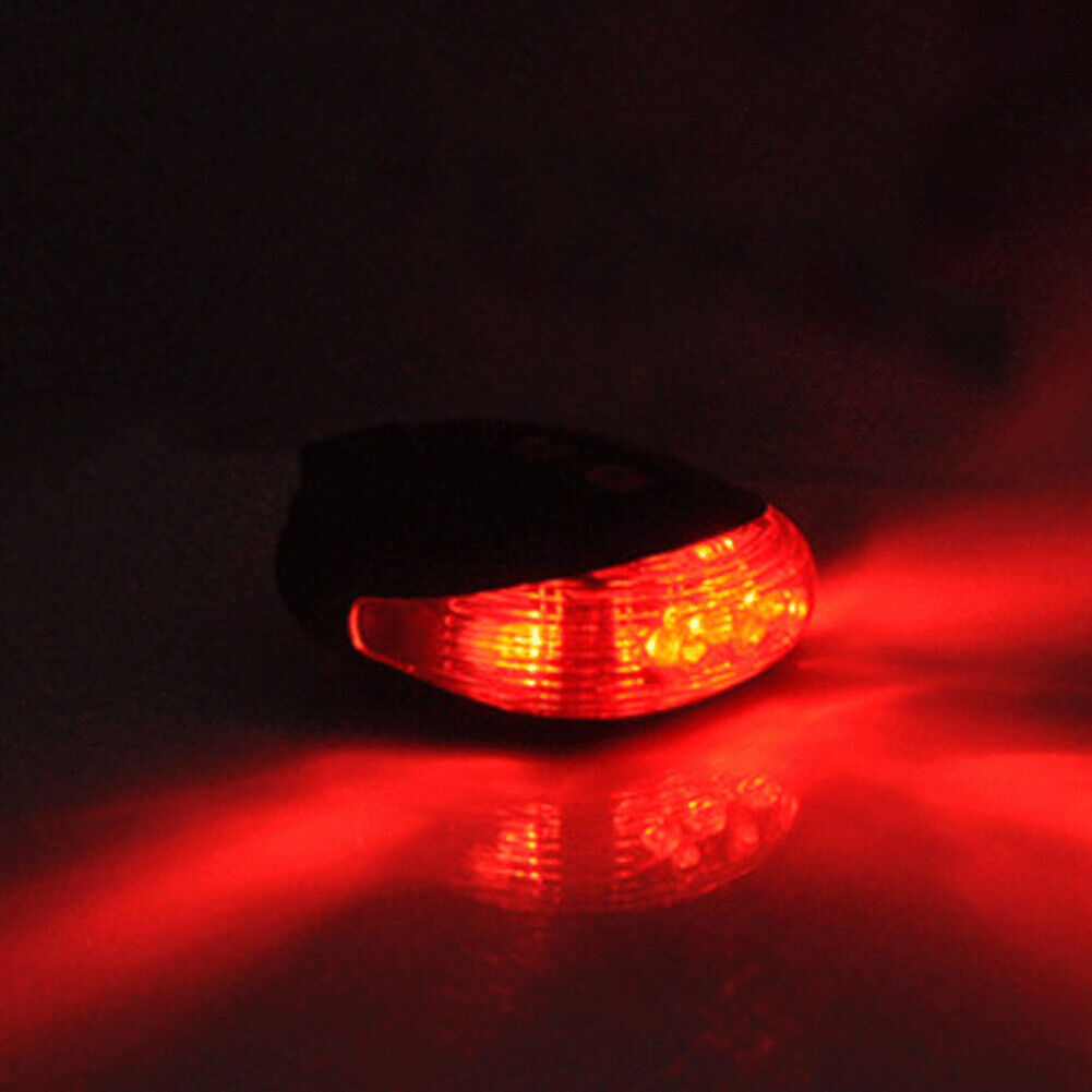 US 2-4 Pack 5 LED 2 Laser Bike Bicycle Light Rear Flashing Safety Warning Lamp