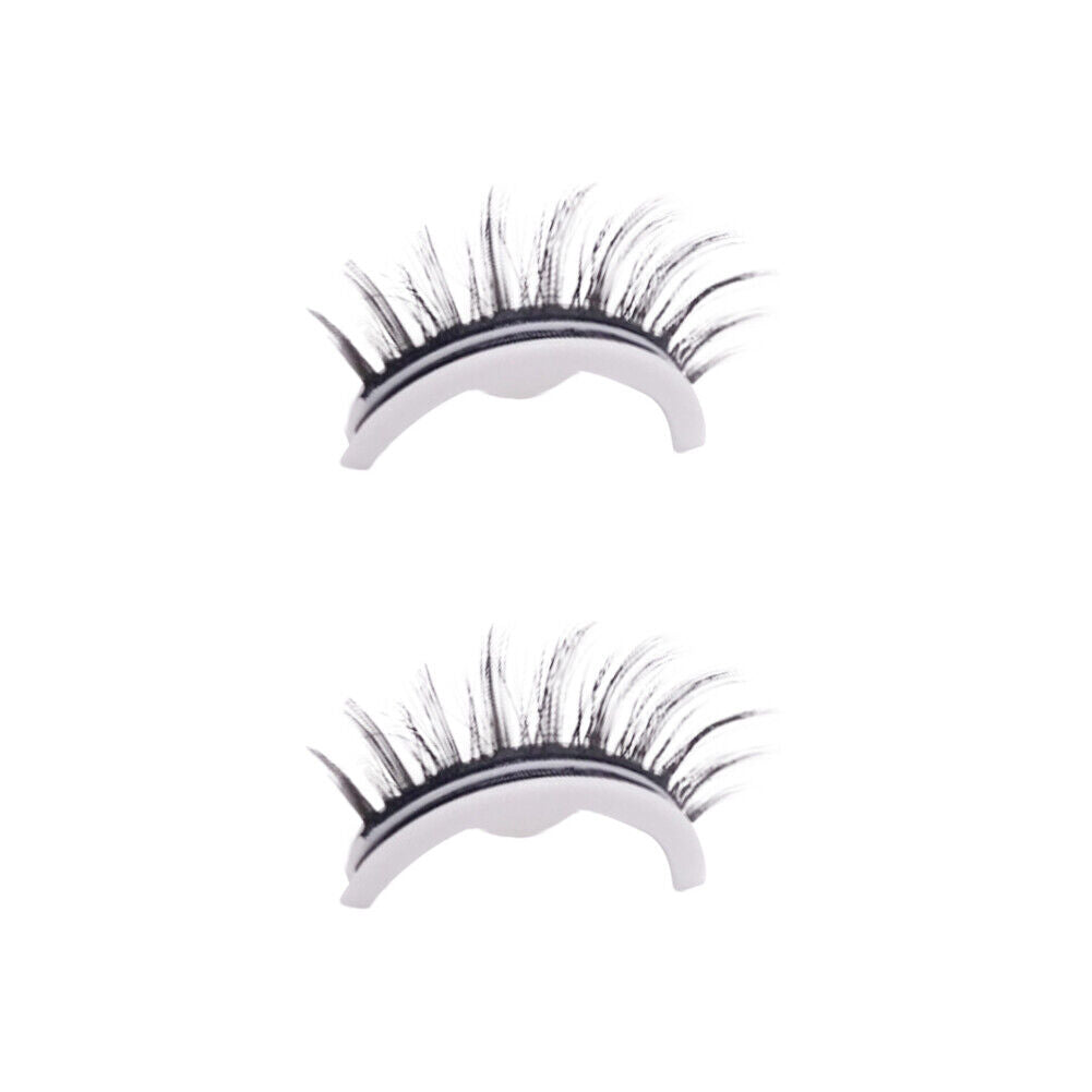 US 2-4 Pc Reusable 100% Real Mink 3D False Eyelashes Self Adhesive Nature Long