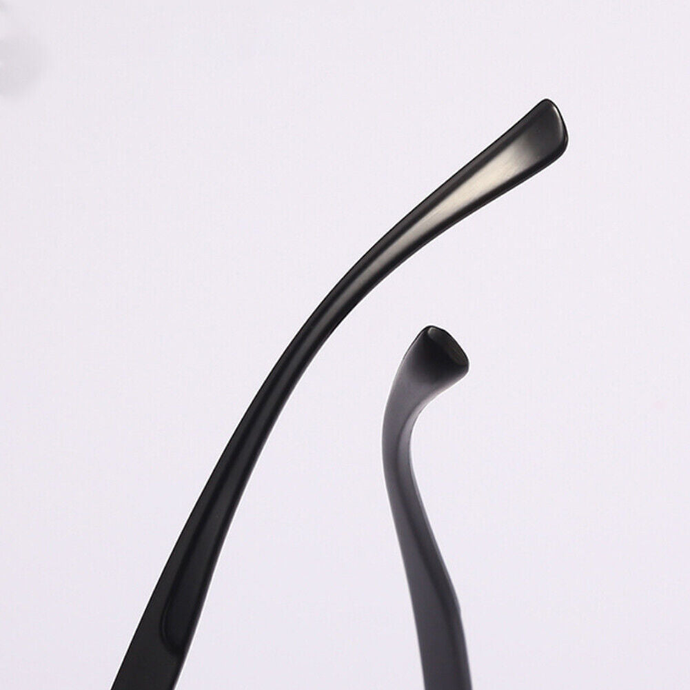 US Men Classic Style Square Metal Frame Reading Glasses Spring Hinge Readers