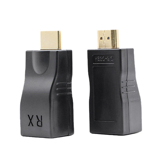 US 1080P HDMI Extender To RJ45 Over Cat 5e/6 Network LAN 4K Ethernet Adapter