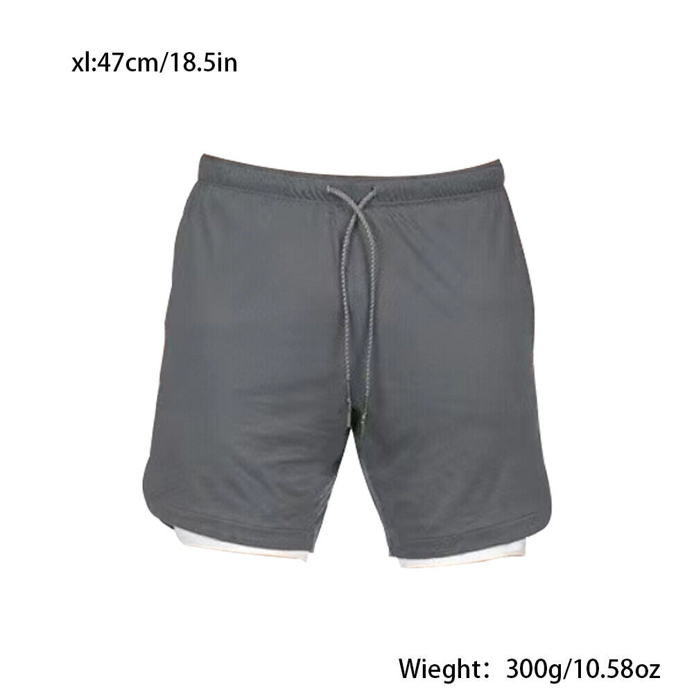 US Mens Elasticated Waist Jogging Shorts Gym Workout Shorts Fitness Shorts