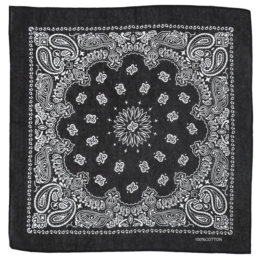 US 4-8Pc Trainmen Paisley Jumbo Military Bandana Head Scarf Cotton FaceCover 27"