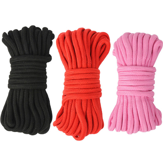 US 3-6 Pcs Soft Silk Touch Rope Solid Rope Sexy Toy BDSM Tie Up Fetish Restraint