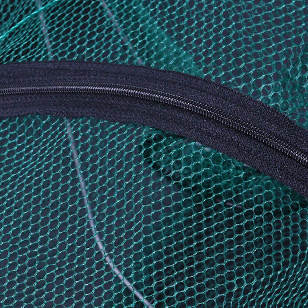 US Fishing Bait Trap Net Fish Cast Cage Crab Minnow Crawdad Shrimp Foldable