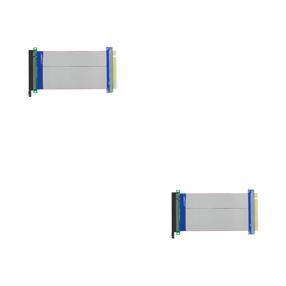 US 1-2 Pc PCI-E Express 16X-16X Power Riser Extender Card Molex IDE Ribbon Cable