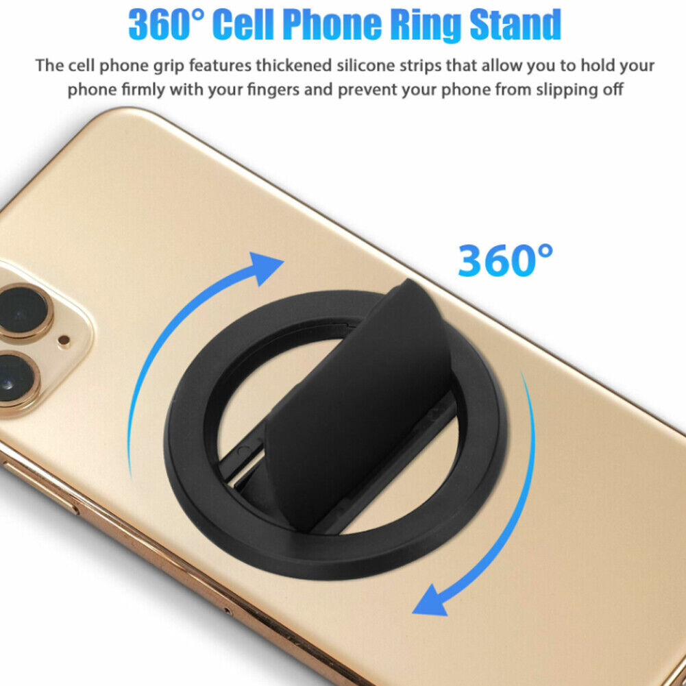US 2-4 Pcs Phone Ring Holder 360 Degree Rotation Finger Stand Car Magnetic Mount