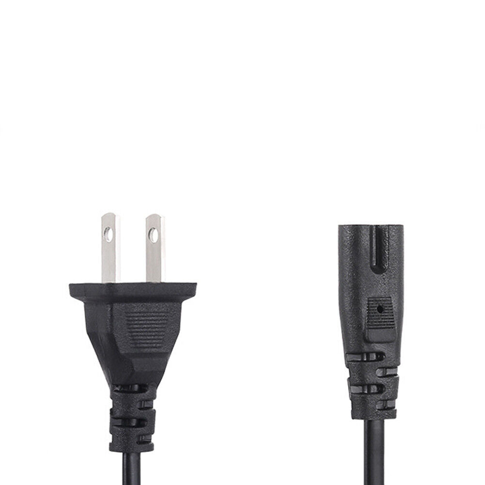 US 5-10 Pc 2 Prong AC Power Cord Cable for PS4 PS3 PS2 Slim XBOX PC Monitor TV