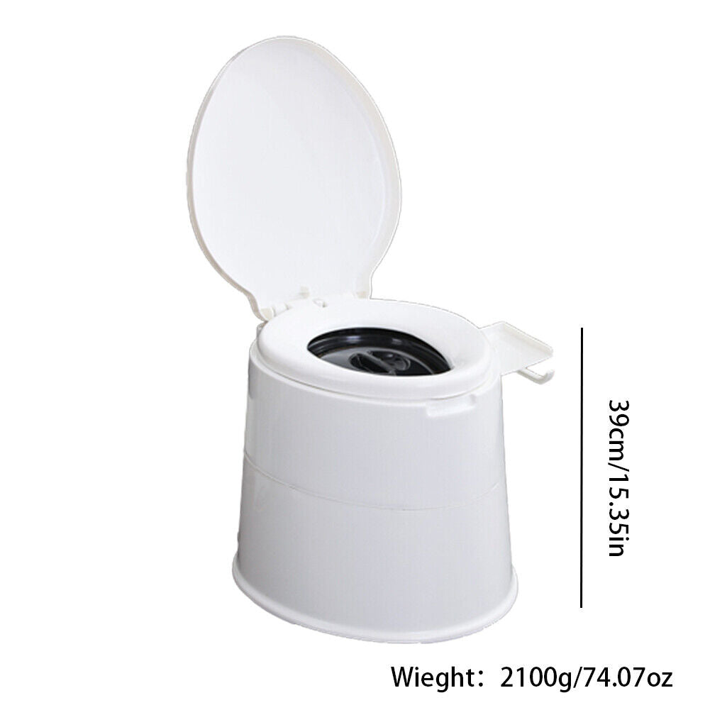 US 5L Portable Outdoor Indoor Travel Camping Bucket Toilet Vehicle Potty Commode
