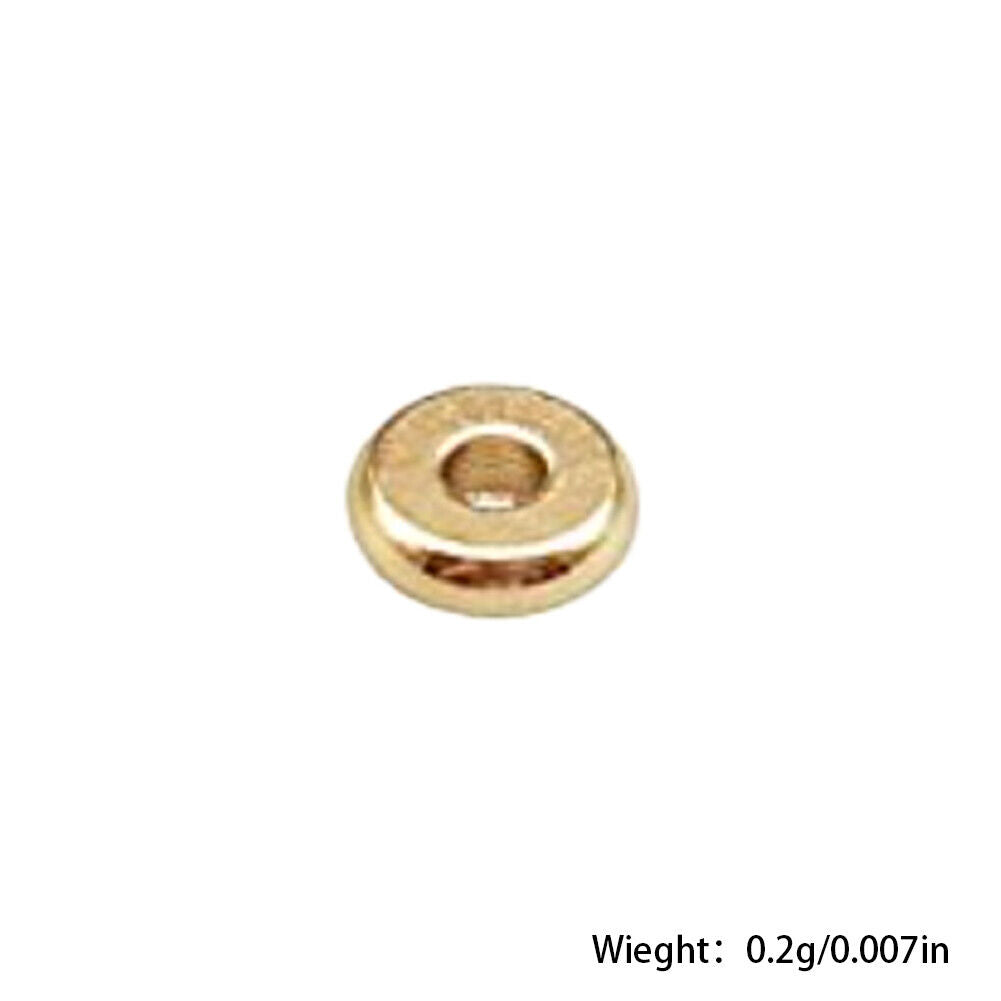 US 100-200Pc Heishi Beads 6mm Long-Lasting Disc Brass Rondelle Spacer Beads Pale