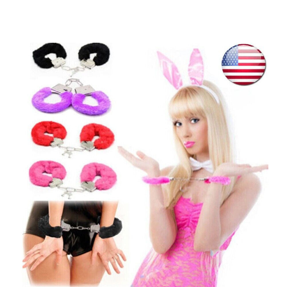 US 1-2Bdsm Couple Toy Restraint Wrist Hand Cuffs Bondage Lover Furry Adjustable