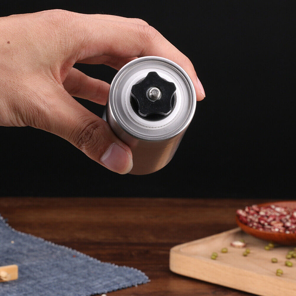 US 2Pc Manual Coffee Bean Grinder StainlessSteel Handmade Ceramic Coffee Grinder