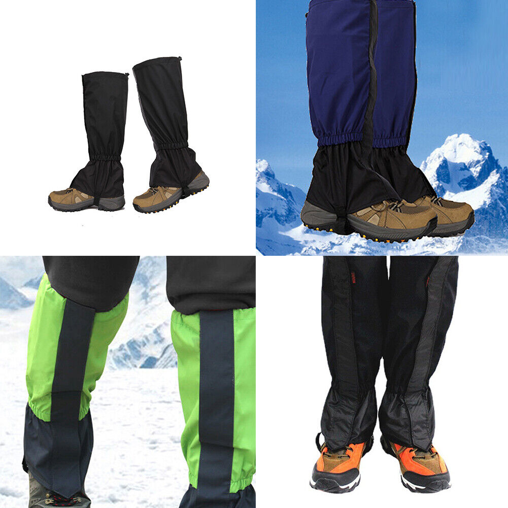 US Fashion Hiking Waterproof Leg Gaiters Kids Teen Men Women Gators Snow Boot
