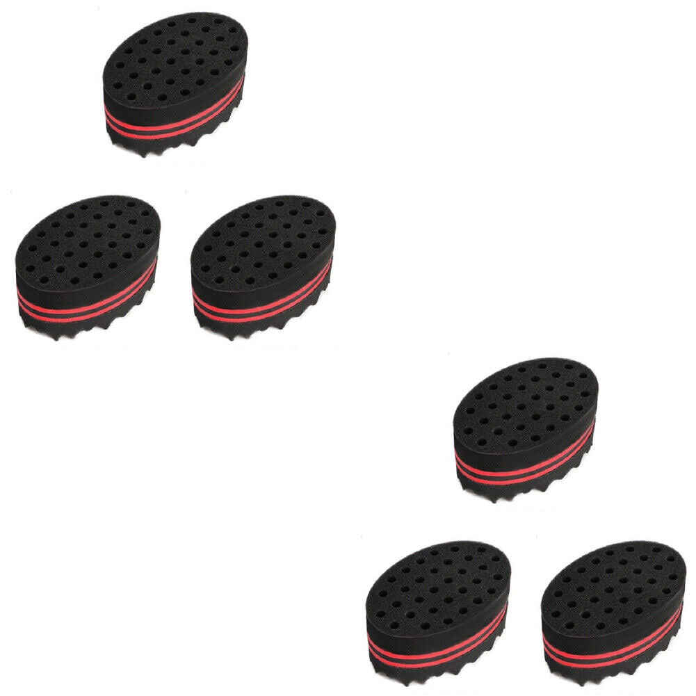US 3-6 Pc Hair Sponge Magic Barber Twist Curl Brush Dread Locking Afro Coil Comb