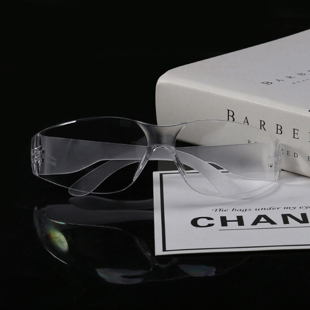 US 12 PAIR Protective Safety Glasses Clear Lens Work UV Lot of 12