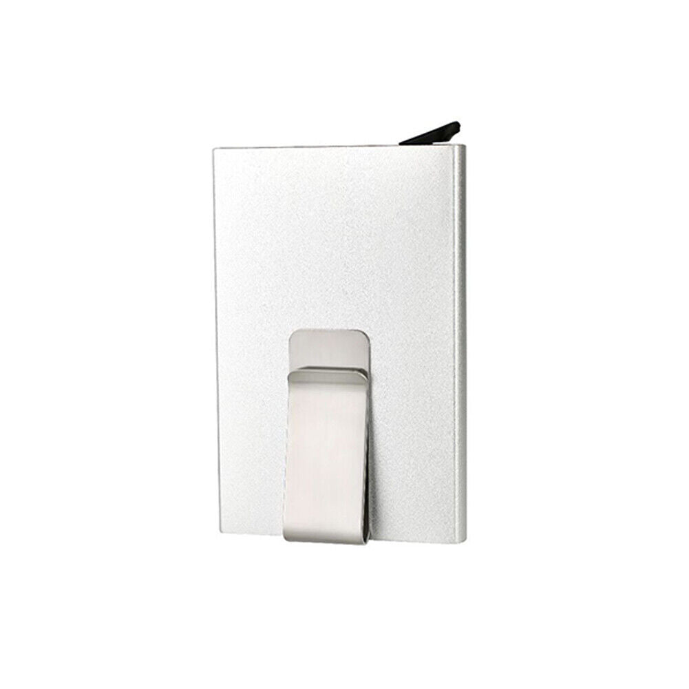 US Mens RFID Blocking Slim Money Clip Carbon Fiber Wallet ID Credit Card Holder