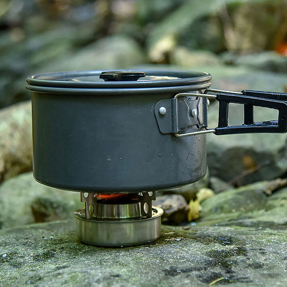 US 1-2 Pack Alcohol Stove Backpacking Portable Camping Cooking Stand
