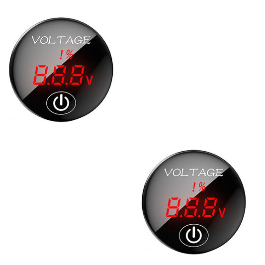 US 2-4 Pcs DC 12V-24V Car Motorcycle LED Digital Voltage Meter Display Voltmeter