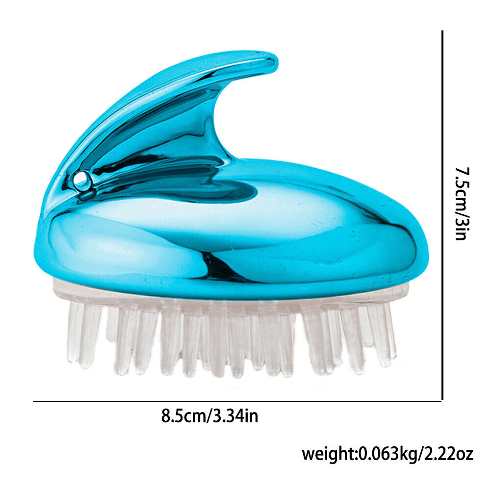 US 2-4 Pcs Silicone Scalp Massager Shampoo Brush Head Comb Bristle Hair Scrubber