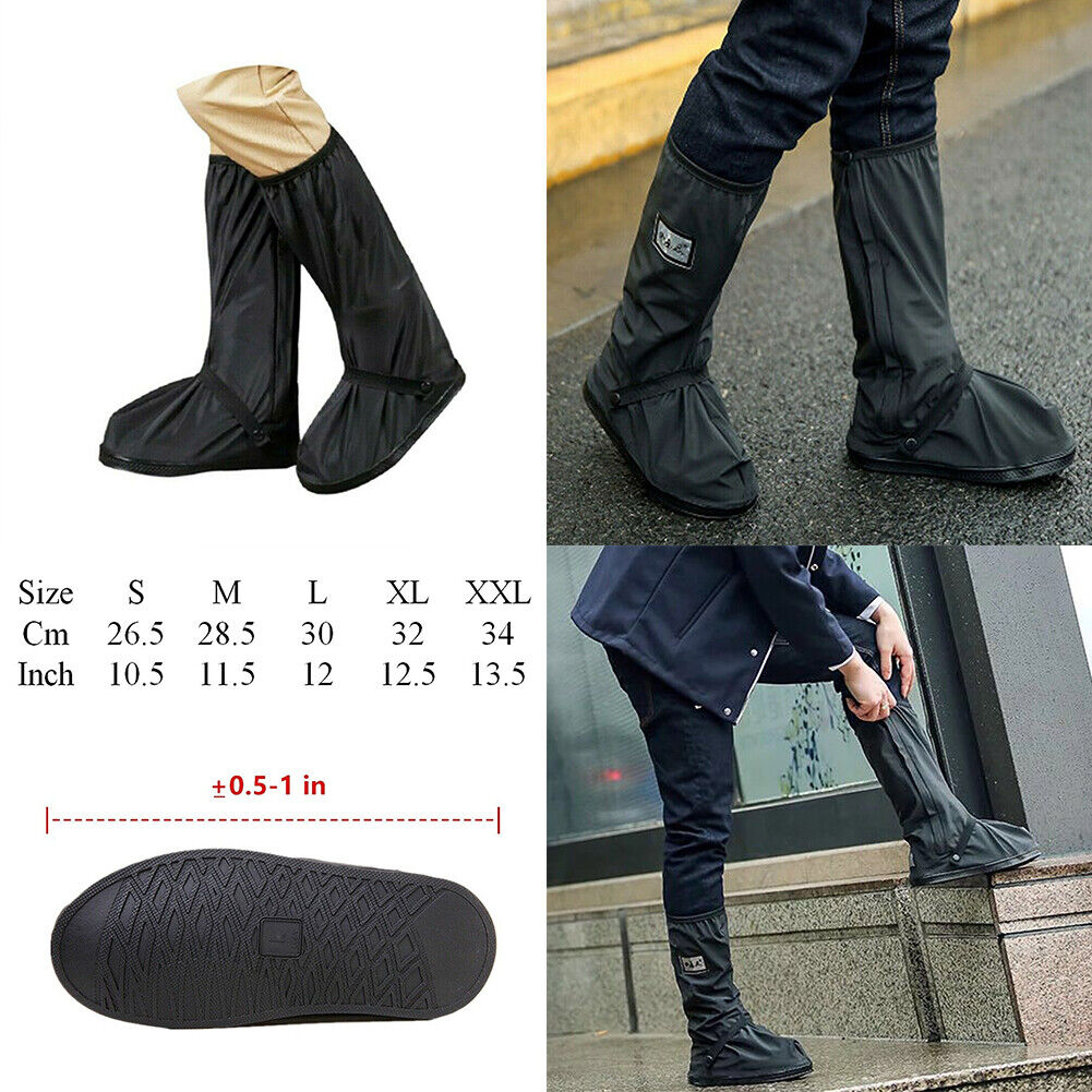 US Reusable & Foldable Waterproof Rain Boot Shoe Cover Anti-slip Unisex Overshoe