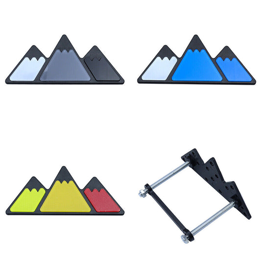 3Pc Tri-color Grille Badge Emblem For 2018 2019 Toyota Tacoma TRD 4Runner Tundra
