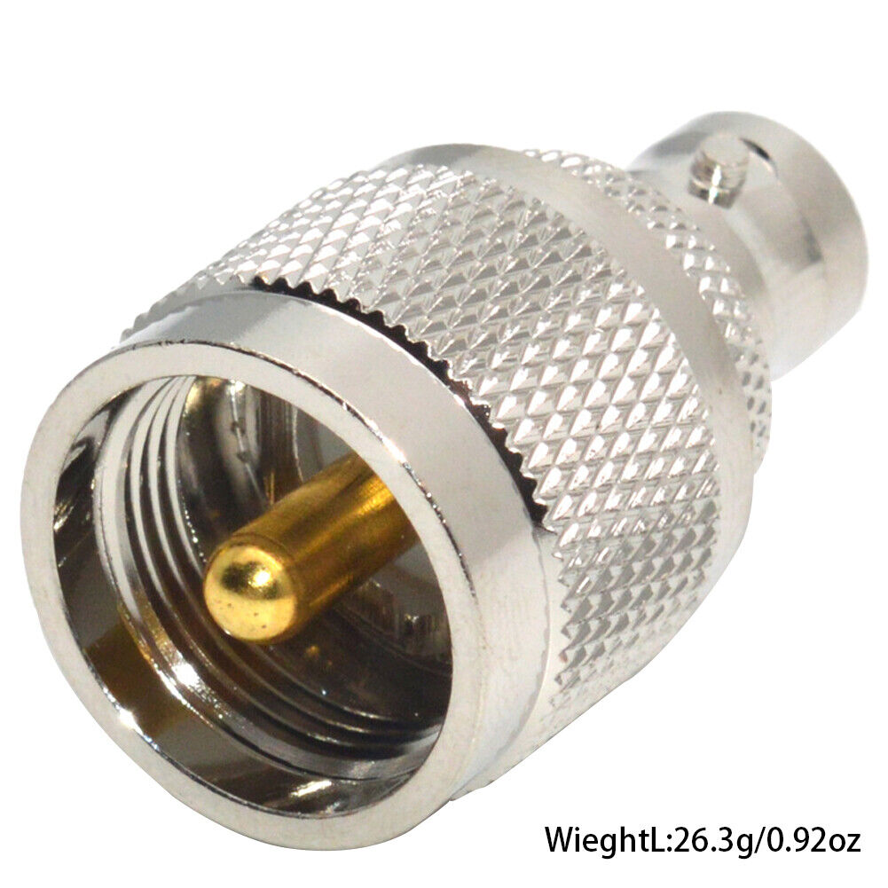 US 2-4 Pack BNC Female to UHF Male PL-259 Coaxia Cable RF Adapter Connector