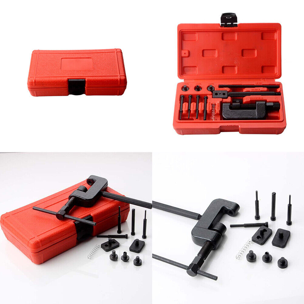 13PCS Chain Cutter Rivet Tool Set Riveting Breaker ATV/Bike/Motorcycle/Cam Drive