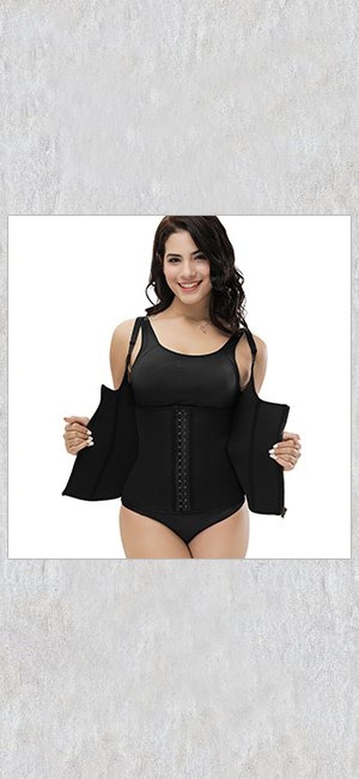 Women's Latex Underbust Training Cincher Workout Waist Trainer Corset 6 Steel