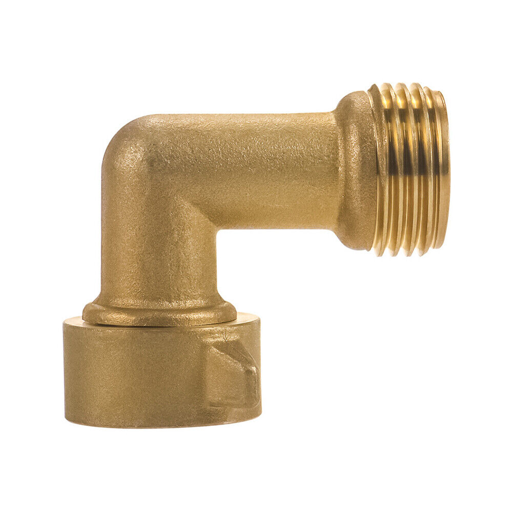 US 2Pc 90 Degree Garden Hose Elbow adapter- Solid Brass Fittings RV
