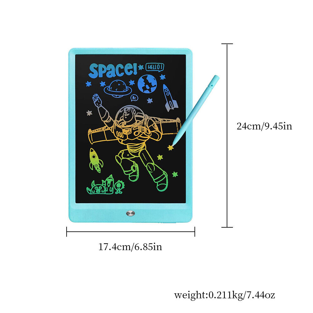 US 1-2 Pack 10 Inch LCD Kids Drawing Tablet Doodle Colorful Board Writing Toy